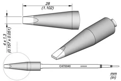 JBC C470-040 Chisel Cartridge