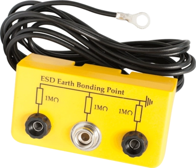 Earth bonding box, 2x banana sockets,1x10.3mm stud